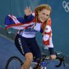 Laura Trott, 20 ans, a décroché une deuxième médaille d'or aux JO de Londres en keirin, le 7 août 2012, championne olympique de l'omnium.