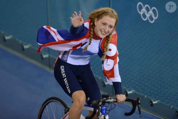 Laura Trott, 20 ans, a décroché une deuxième médaille d'or aux JO de Londres en keirin, le 7 août 2012, championne olympique de l'omnium.