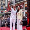 Jean-Claude Van Damme et sa femme Gladys Portugues lors de l'avant-première du film Expendables 2 : unité spéciale le 8 août 2012 à Madrid