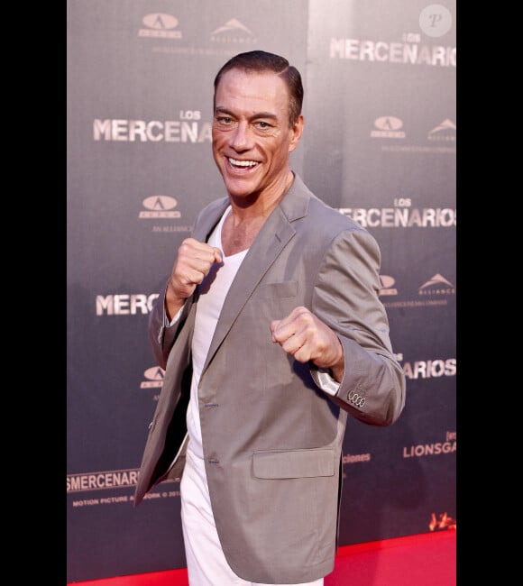 Jean-Claude Van Damme lors de l'avant-première du film Expendables 2 : unité spéciale le 8 août 2012 à Madrid