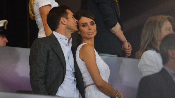 Frank Lampard et sa fiancée Christine Bleakley, tendre soirée au stade olympique
