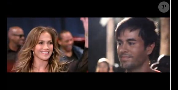 Les chanteurs Jennifer Lopez et Enrique Iglesias dans la dernière publicité pour le groupe Chrysler