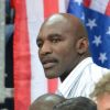 Evander Holyfield aux Jeux olympiques de Londres le 6 août 2012.
