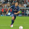 Zlatan Ibrahimovic, nouvelle star du PSG, au match PSG-Lorient, au Parc des Princes, à Paris, le samedi 11 août 2012.