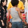 Halle Berry et sa fille Nahla sur le tournage de The Hive le 19 juillet 2012