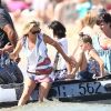 Kate Moss en vacances à Saint-Tropez avec sa fille, Lila, le 19 août 2012