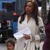 Jennifer Hudson et son adorable fils David Otunga sur le tournage de Smash à New York le 20 août 2012