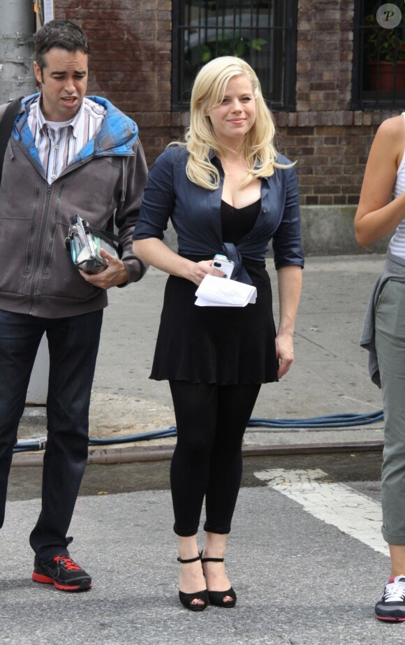 Megan Hilty sur le tournage de Smash à New York le 20 août 2012