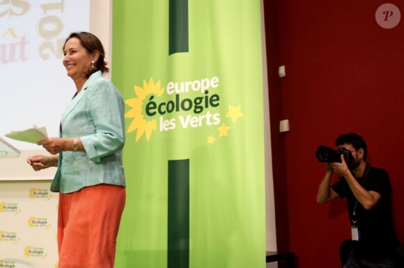 Ségolène Royal à Poitiers pour l'université d'été d'Europe Ecologie - Les Verts, le 22 août 2012.