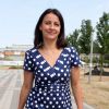 Le joli look de Cécile Duflot à Poitiers pour l'université d'été d'Europe Ecologie - Les Verts, le 23 août 2012.