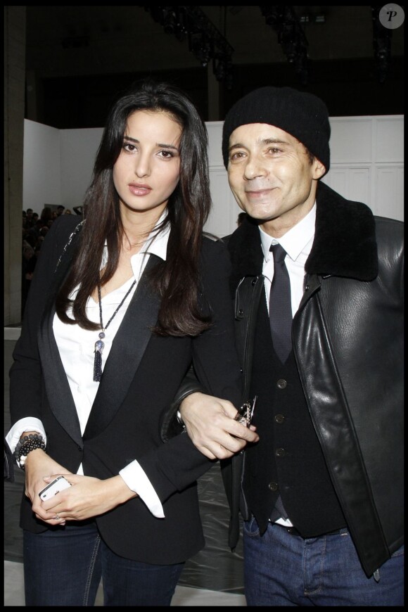 Jean-Luc Delarue et son épouse Anissa à Paris, le 21 janvier 2012.
