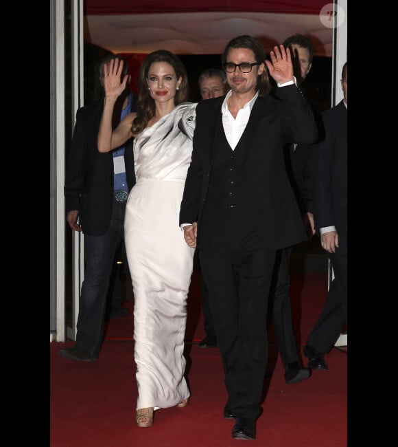 Brad Pitt et Angelina Jolie en janvier 2012 à Paris.