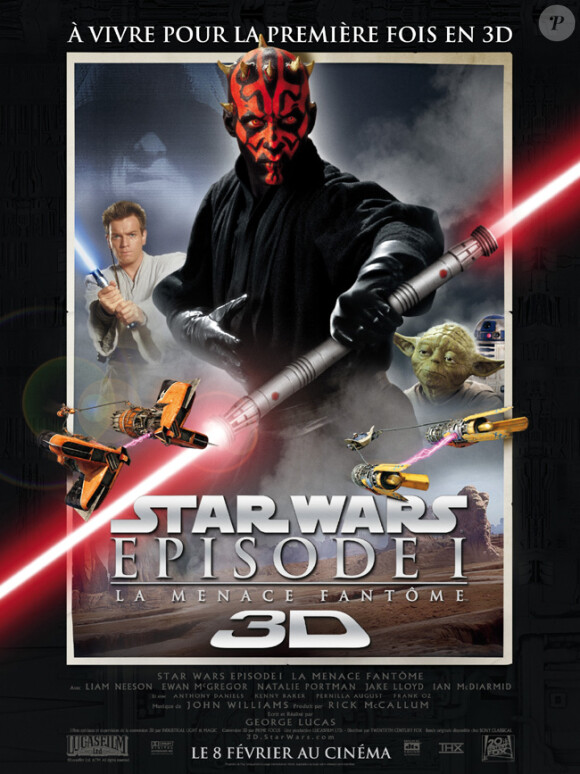 Star Wars : Episode 1 - La Menace fantôme (1999) de George Lucas ressorti en 3D en février 2012.