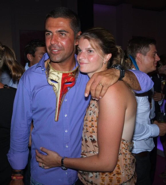 Athina Onassis et son compagnon Alvaro de Miranda le 17 août 2012 lors de la soirée de gala du concours hippique international de Valkenswaard