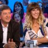 Daphné Bürki et Jean-Luc Mélenchon séduits par Doria Tillier, nouvelle miss météo, dans Le Grand Journal, neuvième saison, sur Canal + le lundi 27 août 2012