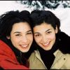 Marie Fugain et sa soeur Laurette en décembre 1999 à Courchevel