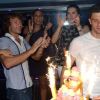 Thiago Motta célèbre son 28e anniversaire au Queen à Paris dans la nuit du 27 au 28 août avec ses coéquipiers Marco Verratti et Diego Lugano