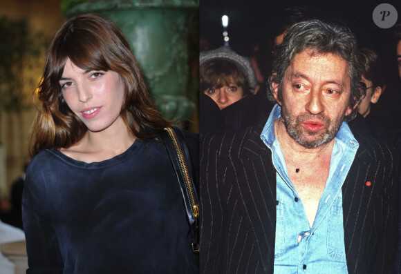 Lou Doillon en septembre 2011 à Paris, et Serge Gainsbourg en septembre 1987, toujours à Paris.