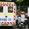 L'ambulance de Christiane Taubira à Bordeaux, le 31 août 2012.