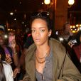 Rihanna, bousculée à son arrivée à Gare du Nord. Paris, le 1er septembre 2012.