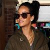 Rihanna à la gare de King Cross San Pancras, quitte Londres pour rejoindre Paris par l'Eurostar. Le 1er septembre 2012.