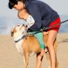 Selma Blair se rend sur une plage de Santa Monica avec son petit Arthur et le chien de la famille, le samedi 1er septembre 2012.