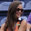 Pippa Middleton sourianta et séduisante avec Spencer Vegosen, fils du président de l'USTA, lors du quart de finale opposant Victoria Azarenka à Samantha Stosur. New York, le 4 septembre 2012.