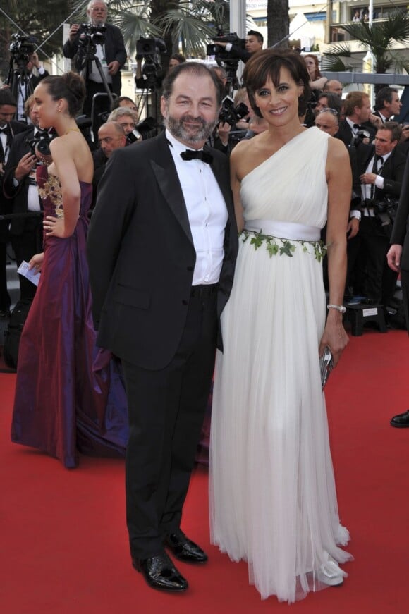 Ines de la Fressange et Denis Olivennes à Cannes, le 17 mai 2012.