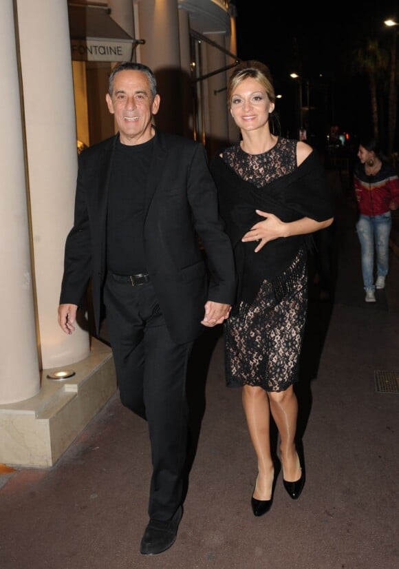 Thierry Ardisson et Audrey Crespo-Mara à Cannes, le 19 mai 2012.