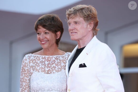 Robert Redford et sa femme Sibylle Szaggars lors de la présentation de The Company You Keep à la Mostra de Venise, le 6 septembre 2012.