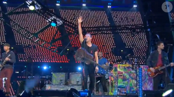 Concert de Coldplay pour la cérémonie de clôture des Jeux paralympiques de Londres, le 9 septembre 2012.