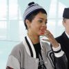 Rihanna à l'aéroport d'Heathrow, s'apprête à prendre son vol pour Los Angeles. Londres, le 10 septembre 2012.