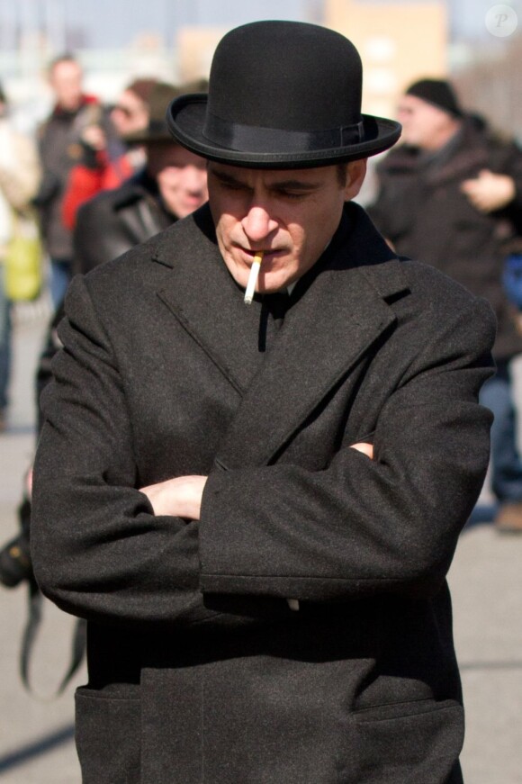 Joaquin Phoenix sur le tournage de Nightingale de James Gray, à New York en janvier 2012.