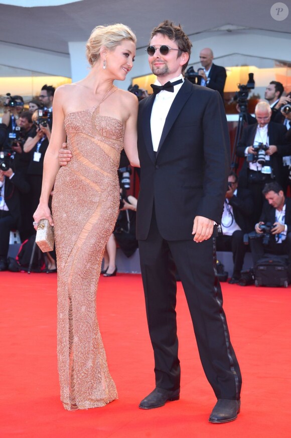 Kate Hudson et son compagnon Matthew Bellamy à la Mostra de Venise, le 29 août 2012.