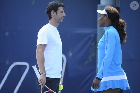 Serena Williams et Patrick Mouratoglou le 7 septembre 2012 lors de l'US Open