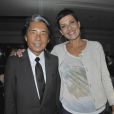  Kenzo Takada et Cristina Cordula lors de la soirée de lancement de la collection haute joaillerie  10 Royale , par Kenzo Takada et Vianney d'Alançon au 10 rue Royale, le 12 septembre 2012 