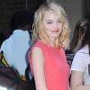 Emma Stone, craquante pour assister au défilé Calvin Klein printemps-été 2013. New York, le 13 septembre 2012.