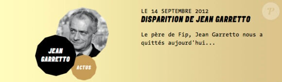 Disparition de Jean Garretto, créateur de FIP