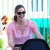 Jennifer Garner : Une maman épanouie à Santa Monica avec ses enfants Violet, Seraphina et le petit dernier Samuel le 16 septembre 2012, Los Angeles