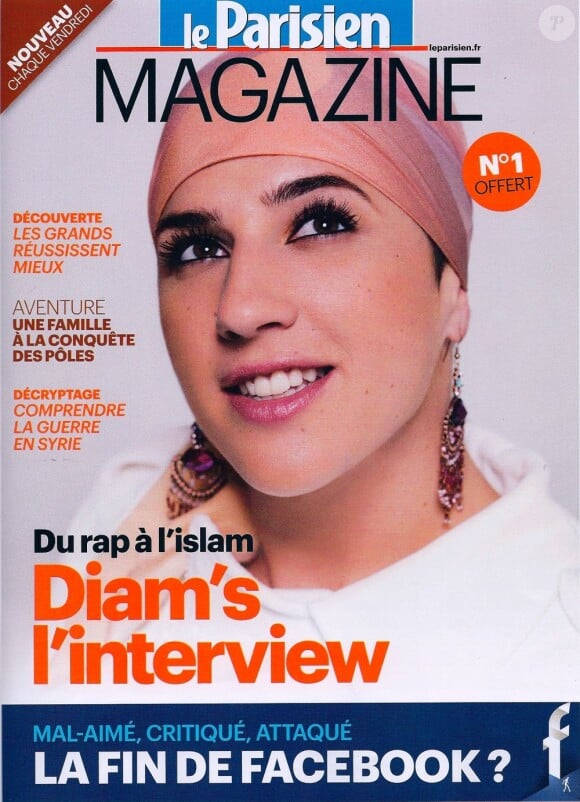 Diam's en couverture du Parisien Magazine