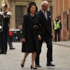 Le roi Carl XVI Gustaf de Suède et la reine Silvia, ici à leur arrivée sur place, la princesse Victoria, le prince Daniel, le prince Carl Philip et la princesse Madeleine procédaient le 18 septembre 2012 à l'ouverture du Parlement, à Stockholm.