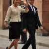 La princesse Victoria et le prince Daniel arrivent au Parlement. Le roi Carl XVI Gustaf de Suède, la reine Silvia, la princesse Victoria, le prince Daniel, le prince Carl Philip et la princesse Madeleine procédaient le 18 septembre 2012 à l'ouverture du Parlement, à Stockholm.