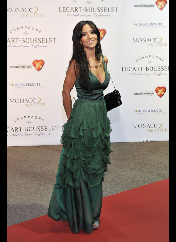 Fabienne Carat lors de la première édition du gala de charité "Monaco par coeur" au profit des associations Jeune J'écoute er CéKeDuBonheur à Monaco, le 22 septembre 2012