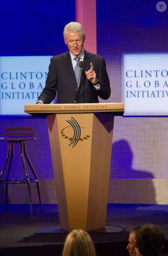 Bill Clinton lors de son intervention au Clinton Global Initiative à New York le 23 septembre 2012