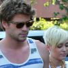 Liam Hemsworth et Miley Cyrus, à Studio City en Californie le 11 septembre 2012