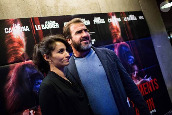 Eric Cantona et Rachida Brakni à l'avant-première du film Les Mouvements du bassin au MK2 quai de Seine à Paris le 25 septembre 2012