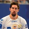 Nikola Karabatic lors du match de handball entre le PSG et Montpellier le 30 septembre 2012 à Paris