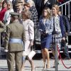 La famille royale d'Espagne était rassemblée en tenue officielle le 1er octobre 2012 pour la remise de la Croix du mérite collectif San Fernando au régiment de cavalerie Alcantara.