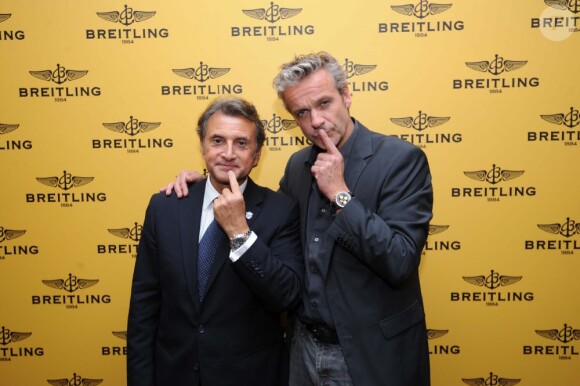 L'inauguration de la boutique Breitling à Paris en octobre 2012 avec André Uzan et David Brécourt