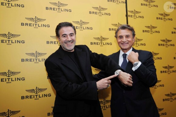 L'inauguration de la boutique Breitling à Paris en octobre 2012 avec José Garcia, pas peu fier de sa montre